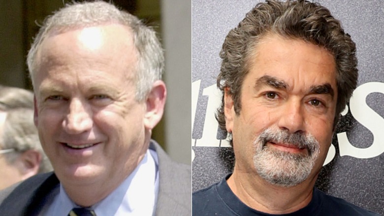 Split image of John Ramsey and director Joe Berlinger