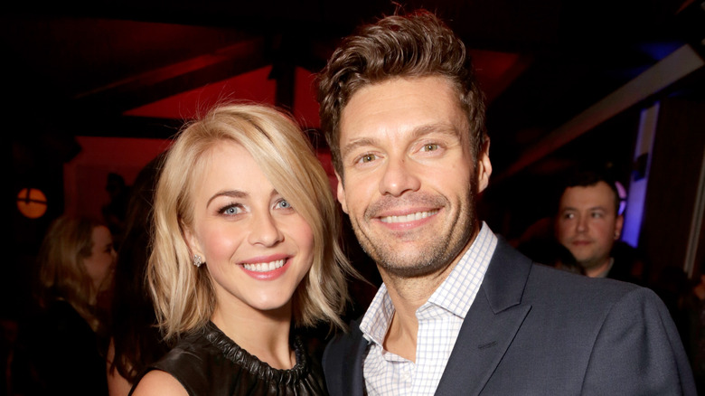 Julianne Hough and Ryan Seacrest smiling