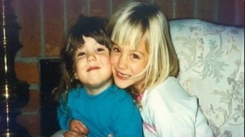 Kaley and Briana Cuoco pose together as children