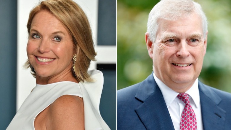 Katie Couric and Prince Andrew side by side