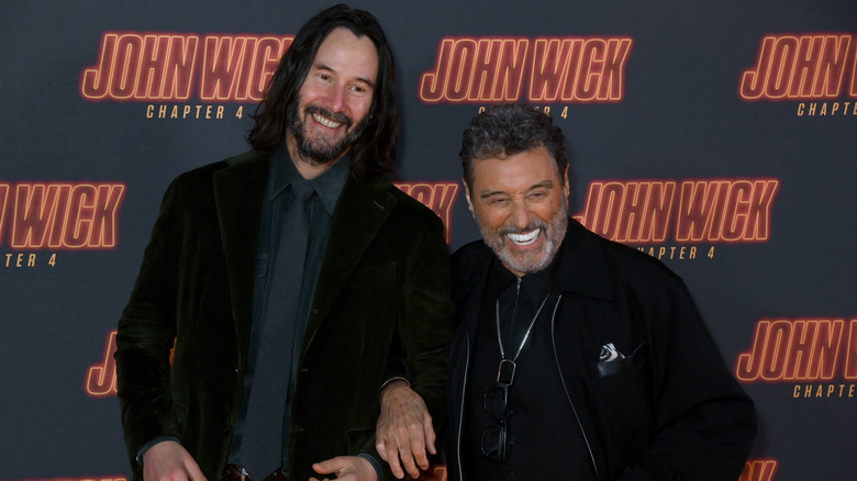 Keanu Reeves, Ian McShane laughing