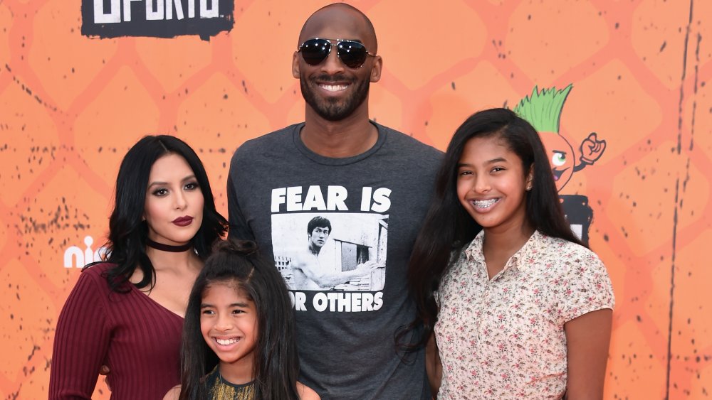 Kobe Bryant with his family