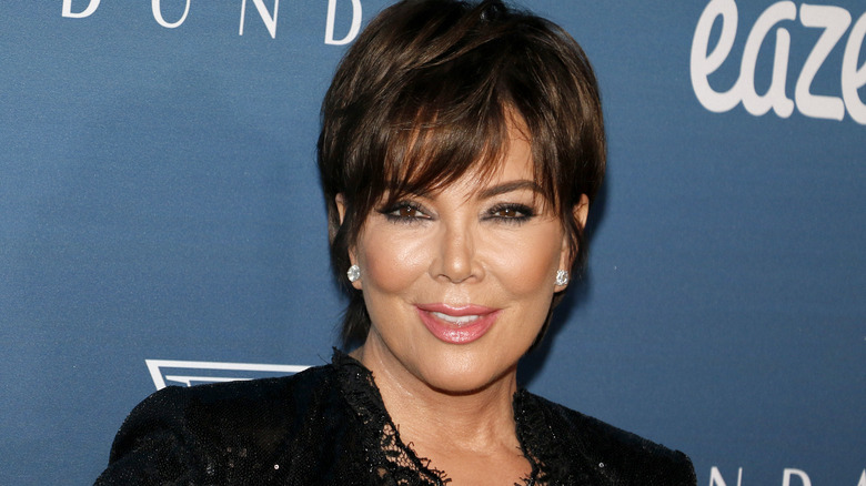 Kris Jenner diamond earrings