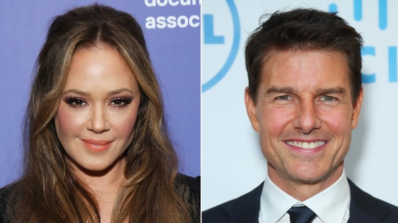 Leah Remini and Tom Cruise side-by-side