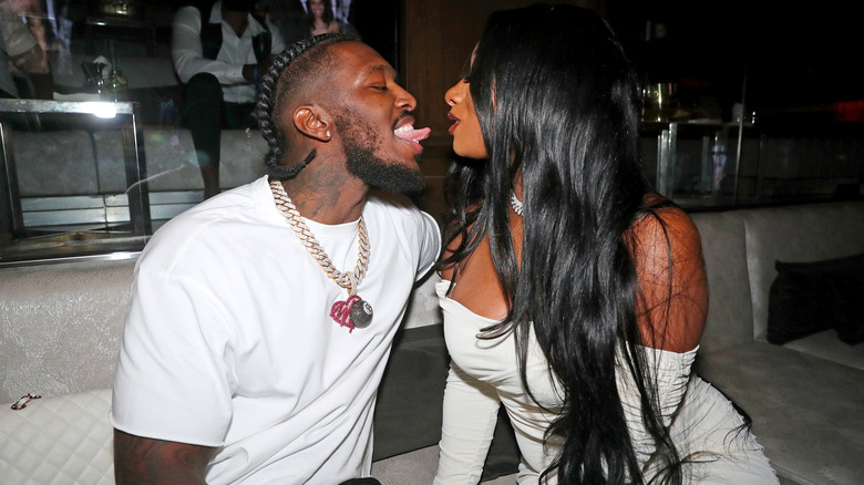 Pardison Fontaine and Megan Thee Stallion show some PDA