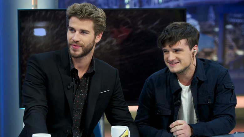 Liam Hemsworth and Josh Hutcherson during interview