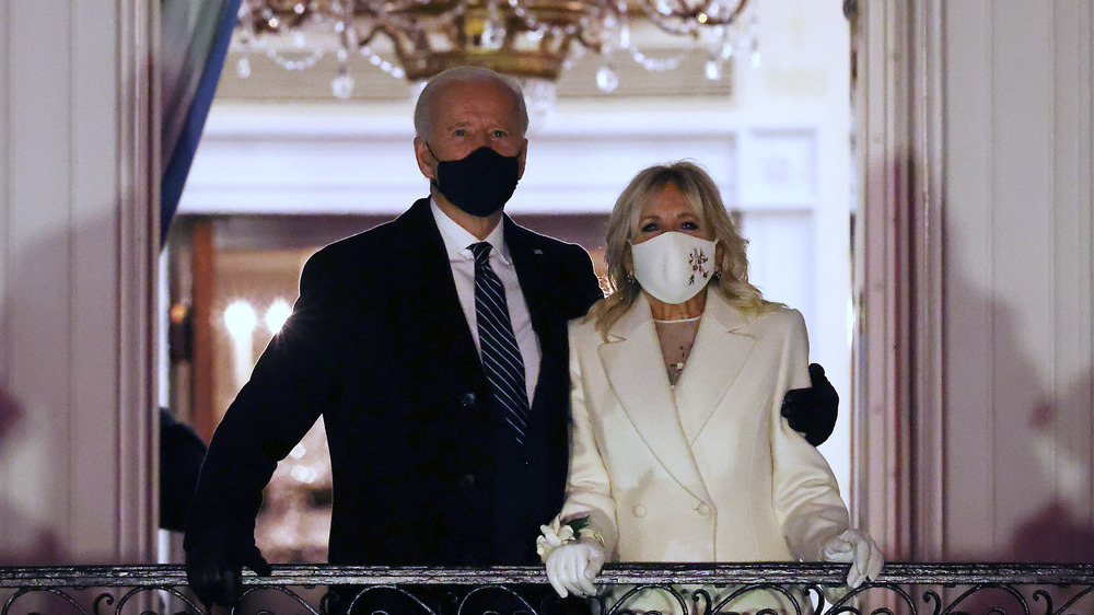 Joe Biden and Jill Biden at the White House on inauguration night