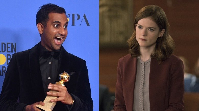 Aziz Ansari and Rose Leslie