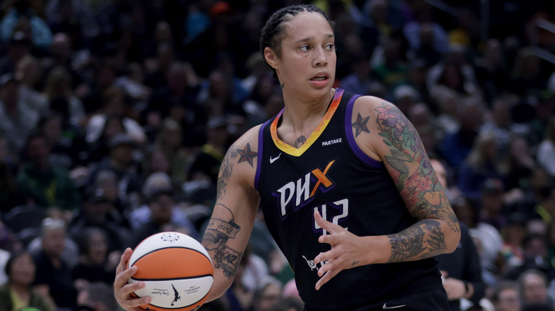 Brittney Griner playing basketball