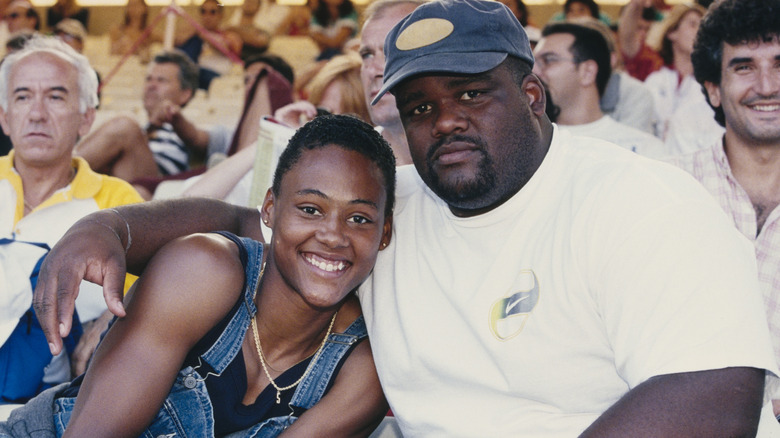 Marion Jones and C.J. Hunter posing together