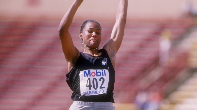 Marion Jones competing in 1995