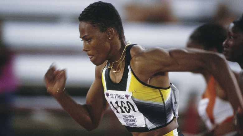 Marion Jones running a 1997 race