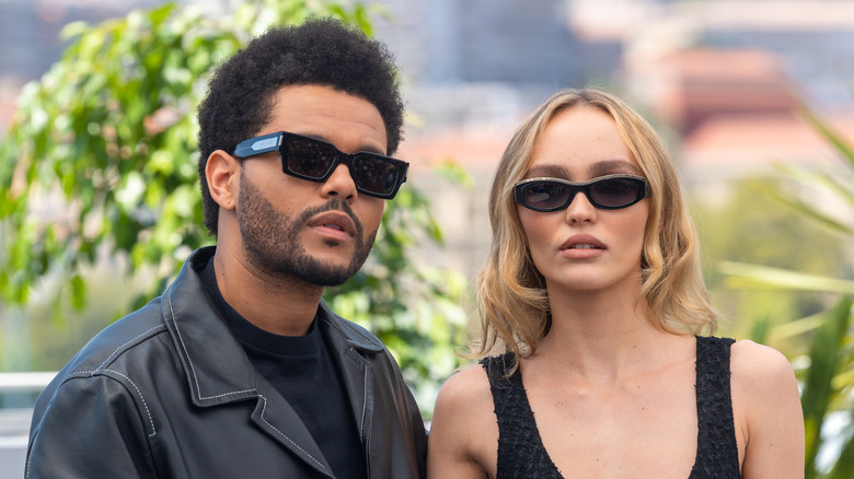 The Weeknd and Lily-Rose Depp sunglasses