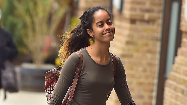 Malia Obama walking