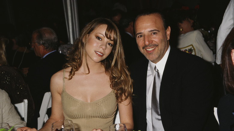 Tommy Mottola and Mariah Carey at dinner