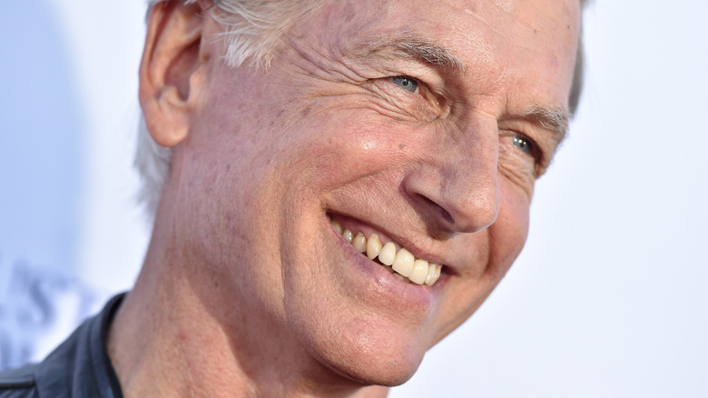 Mark Harmon laughing