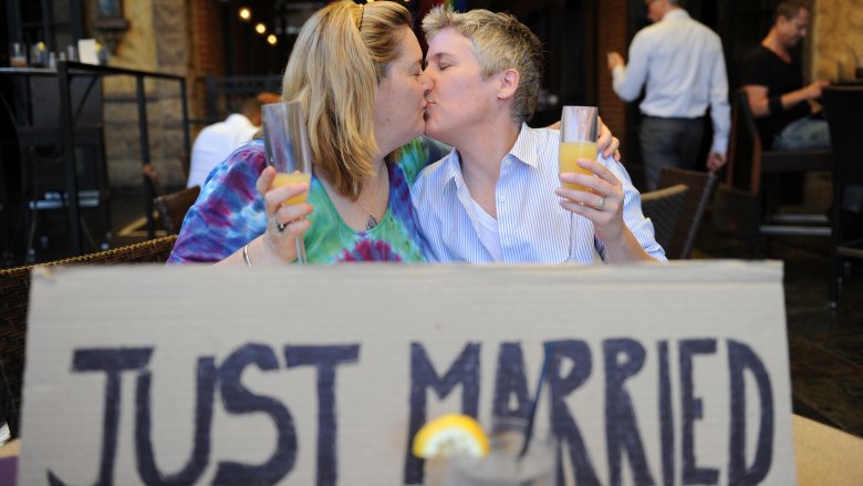 Megan Cavanagh with wife Anne Chamberlain