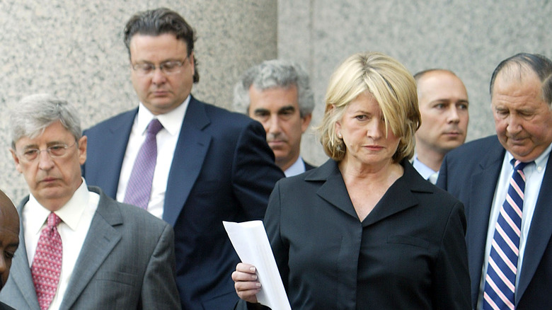 Martha Stewart leaves federal court after her sentencing in July 2004