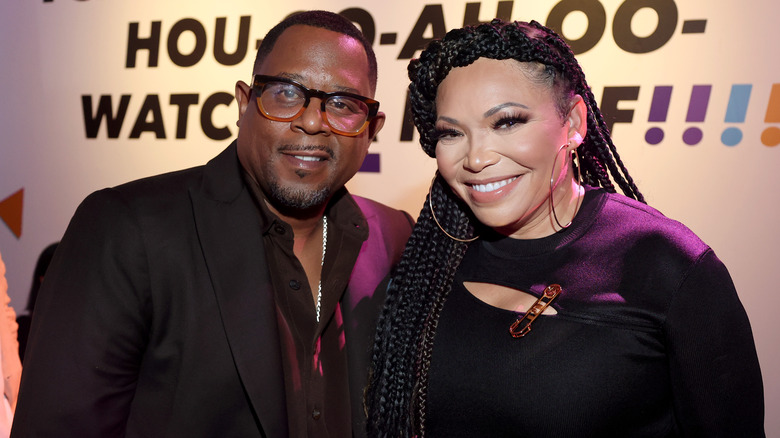 Martin Lawrence and Tisha Campbell posing