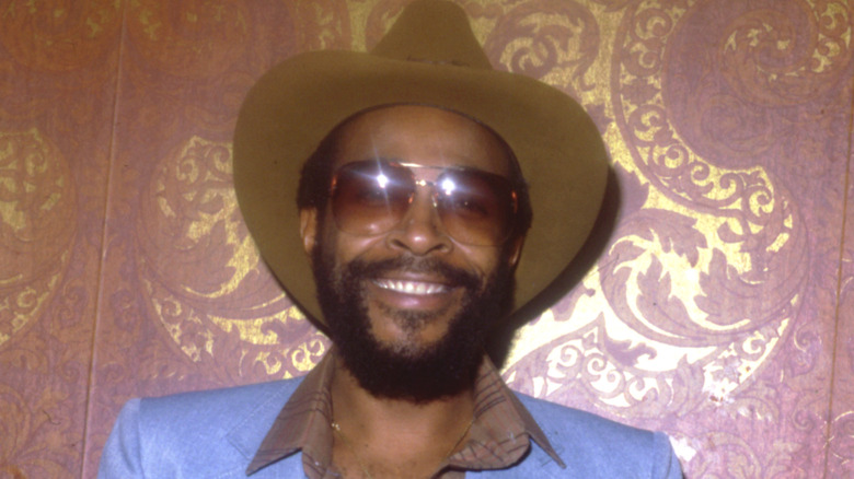 Marvin Gaye wearing a cowboy hat