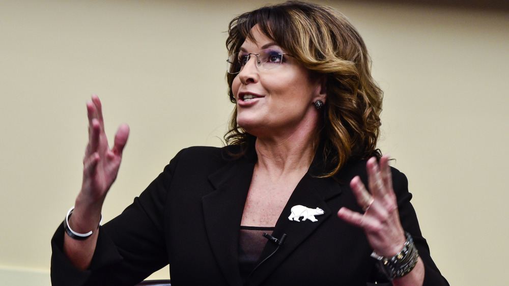 Sarah Palin speaking at an event