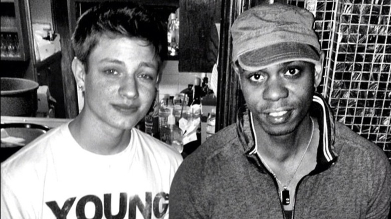 Matt Rife, Dave Chappelle posing