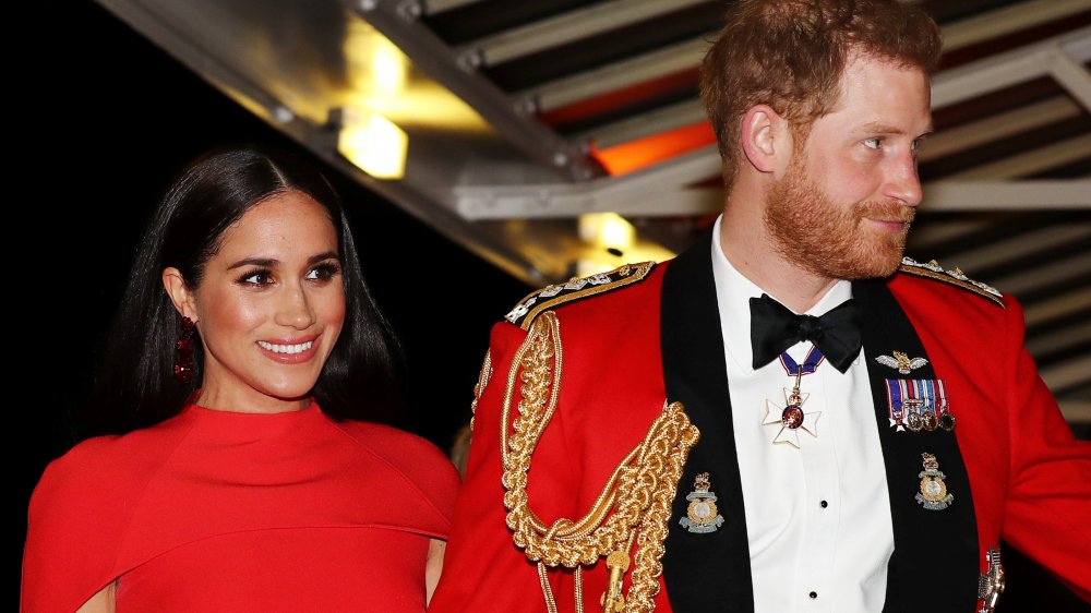 Prince Harry, Duke of Sussex and Meghan, Duchess of Sussex arrive to attend the Mountbatten Music Festival