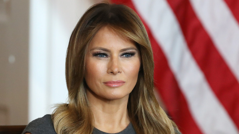 Melania Trump looking stern