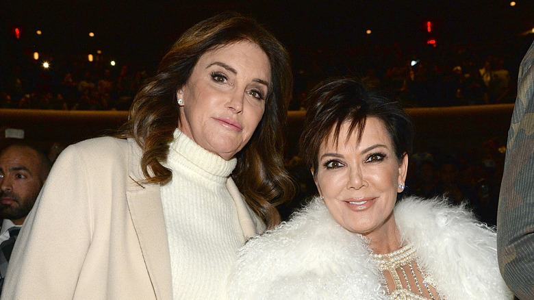 Caitlyn Jenner and Kris Jenner looking into the camera