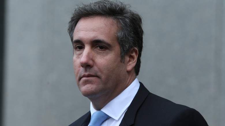 Michael Cohen standing outside federal court in 2016