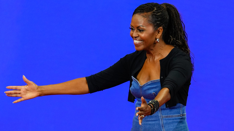 Michelle Obama offering a hug