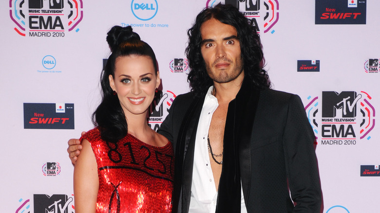 Comedian Russell Brand with Katy Perry