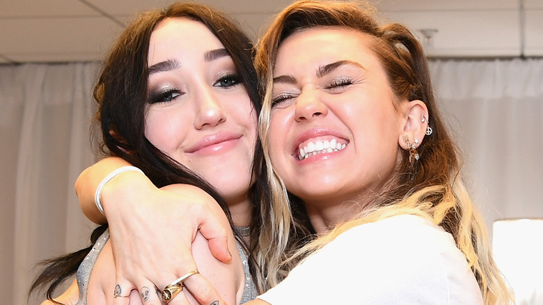 Miley and Noah Cyrus hugging