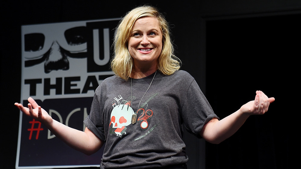 Amy Poehler talking at a UCB conference