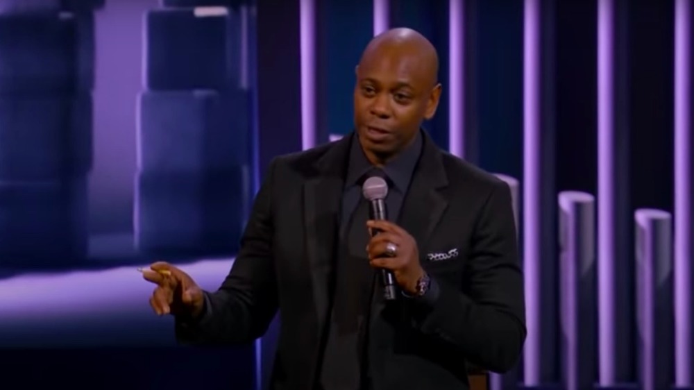 Dave Chappelle accepting the 22nd annual Mark Twain Prize