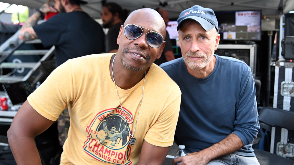 Dave Chappelle and Jon Stewart at Dave Chappelle's Block Party in 2019