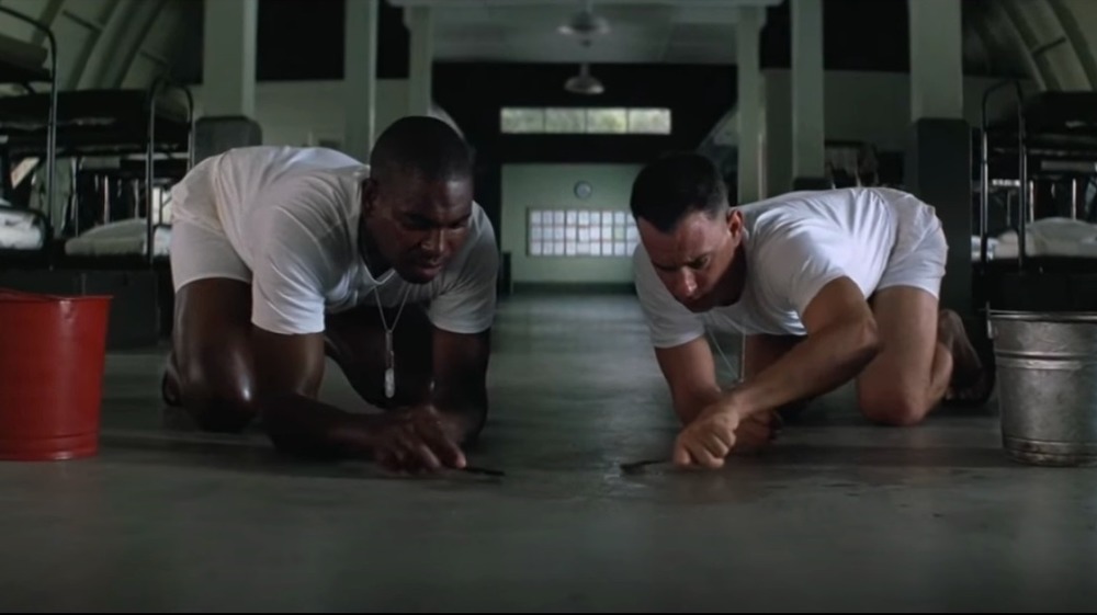 Mykelti Williamson and Tom Hanks in Forrest Gump