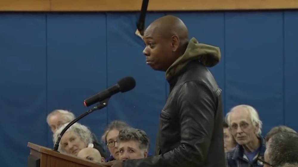 Dave Chappelle at a Village of Yellow Springs council meeting in 2017