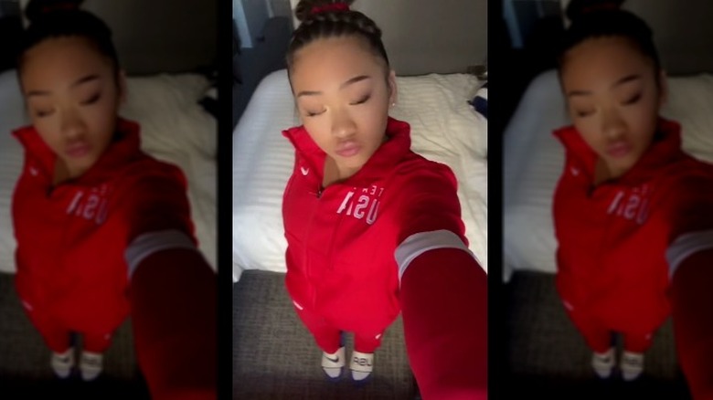 Sunisa Lee posing on TikTok