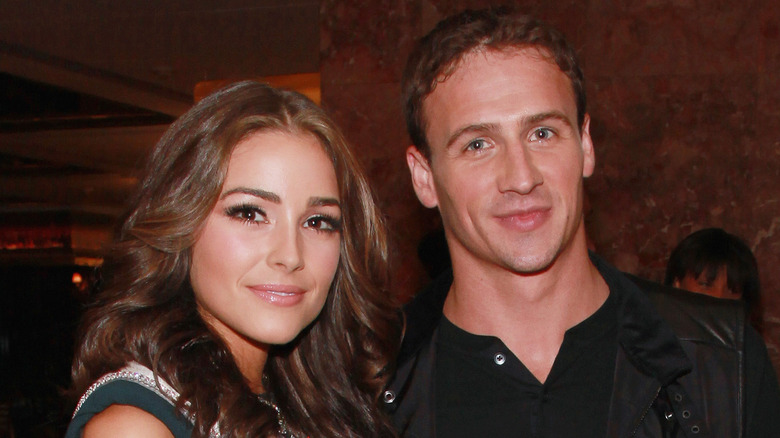 Ryan Lochte and Olivia Culpo smiling