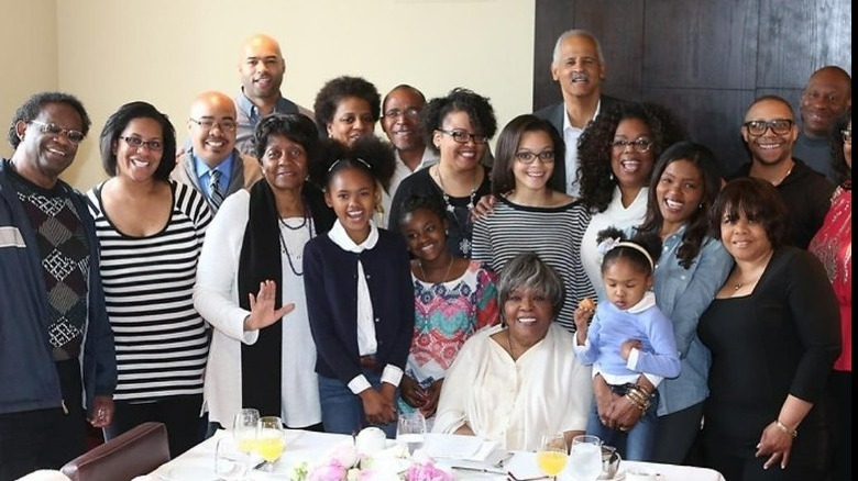 Oprah Winfrey's mother at her birthday party