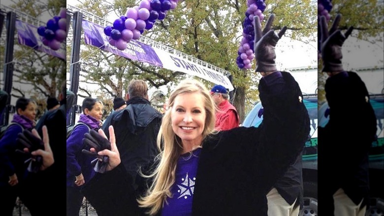 Lisa Niemi at Purple Stride walk