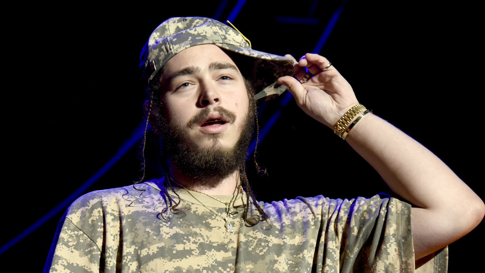 Post Malone performing on stage