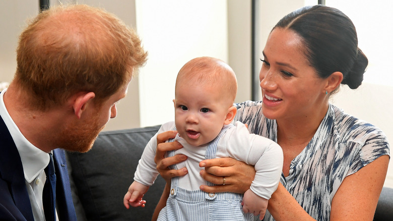 Meghan Markle and Prince Harry with baby Archie