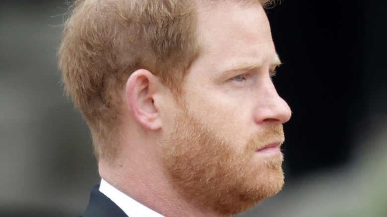 Prince Harry at Queen Elizabeth II's funeral