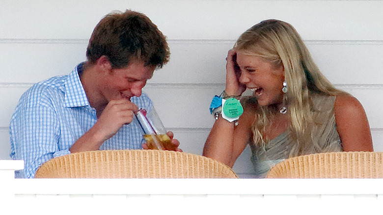 Prince Harry and Chelsy Davy laugh