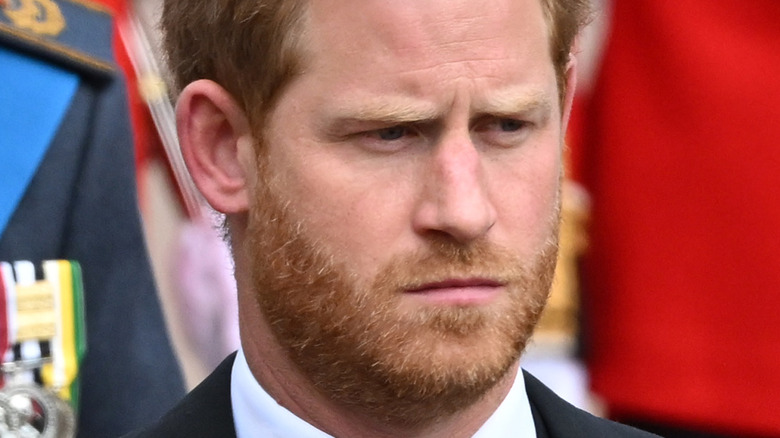 Prince Harry at Queen Elizabeth II's funeral