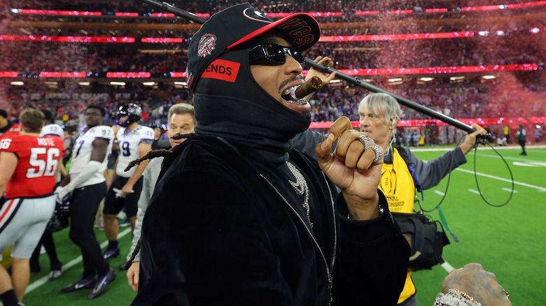 Quavo celebrating the Georgia Bulldogs winning