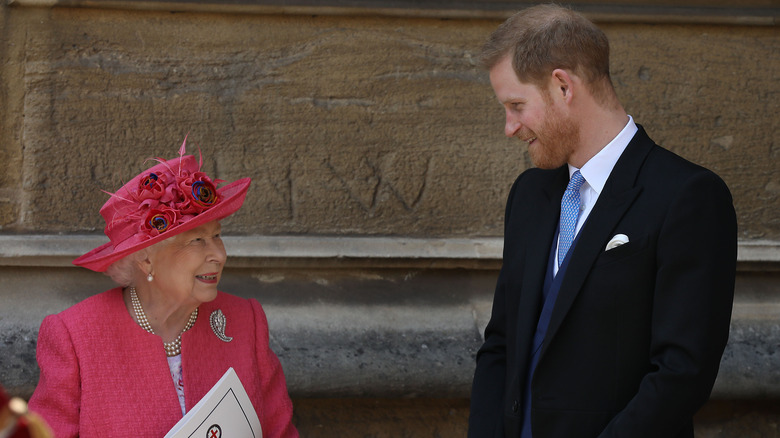 Queen Elizabeth and Prince Harry