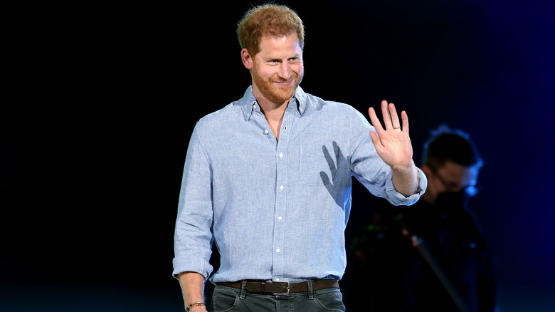 Prince Harry waving